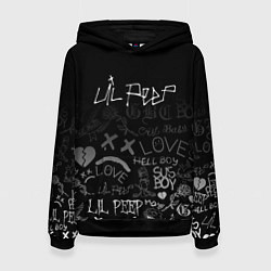 Толстовка-худи женская LIL PEEP, цвет: 3D-черный