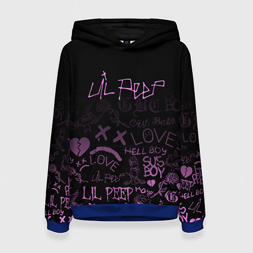 Женская толстовка LIL PEEP / 3D-Синий – фото 1