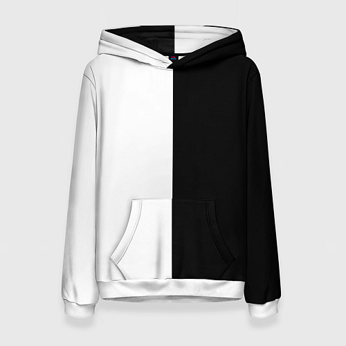 Женская толстовка ПРОСТО ЧЁРНО-БЕЛЫЙ / 3D-Белый – фото 1