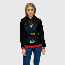 Толстовка-худи женская EMINEM, цвет: 3D-красный — фото 2