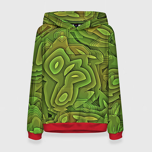 Женская толстовка Необычный камуфляж / 3D-Красный – фото 1