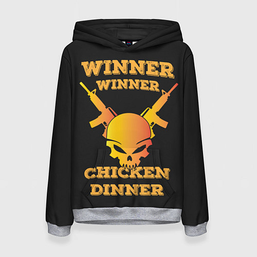 Женская толстовка Winner Chicken Dinner / 3D-Меланж – фото 1