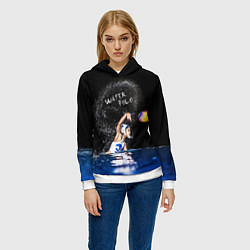 Толстовка-худи женская Water polo, цвет: 3D-белый — фото 2