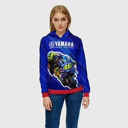 Толстовка-худи женская Valentino Rossi, цвет: 3D-красный — фото 2
