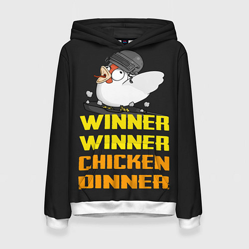 Женская толстовка Winner Chicken Dinner / 3D-Белый – фото 1