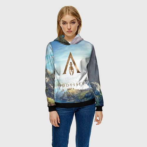 Женская толстовка Oddysey / 3D-Черный – фото 3