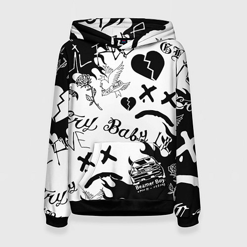 Женская толстовка LIL PEEP / 3D-Черный – фото 1
