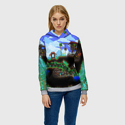 Толстовка-худи женская TERRARIA, цвет: 3D-меланж — фото 2