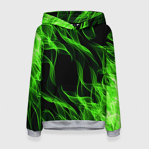 Женская толстовка TOXIC FLAME / 3D-Меланж – фото 1