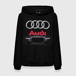 Толстовка-худи женская AUDI, цвет: 3D-черный