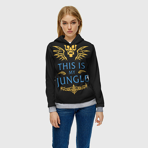 Женская толстовка This is my Jungle / 3D-Меланж – фото 3