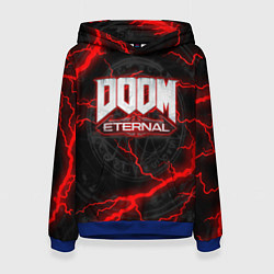 Толстовка-худи женская DOOM ETERNAL, цвет: 3D-синий
