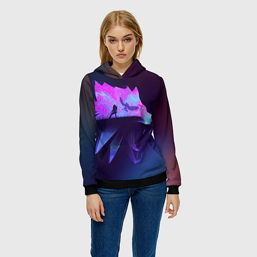 Женская толстовка The Witcher / 3D-Черный – фото 3