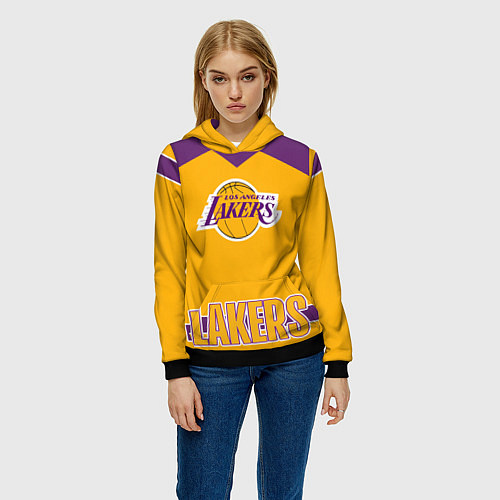 Женская толстовка Los Angeles Lakers / 3D-Черный – фото 3