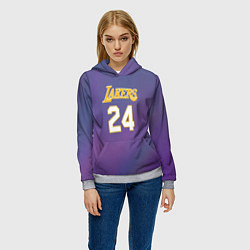 Толстовка-худи женская Los Angeles Lakers Kobe Brya, цвет: 3D-меланж — фото 2