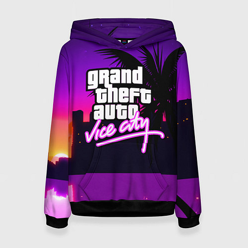 Женская толстовка GTA:VICE CITY / 3D-Черный – фото 1