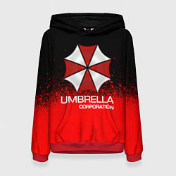 Толстовка-худи женская UMBRELLA CORP, цвет: 3D-красный