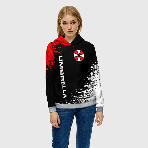 Женская толстовка UMBRELLA CORPORATION / 3D-Меланж – фото 3