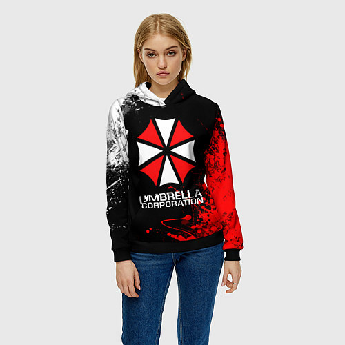 Женская толстовка UMBRELLA CORPORATION / 3D-Черный – фото 3