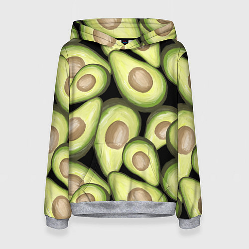 Женская толстовка Avocado background / 3D-Меланж – фото 1