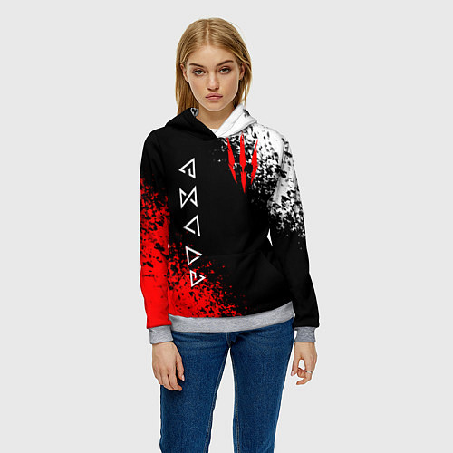 Женская толстовка THE WITCHER / 3D-Меланж – фото 3