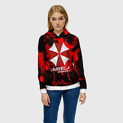 Толстовка-худи женская UMBRELLA CORP, цвет: 3D-белый — фото 2