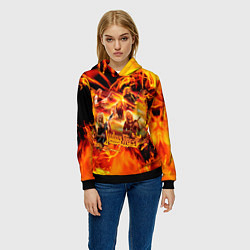 Толстовка-худи женская Judas Priest, цвет: 3D-черный — фото 2