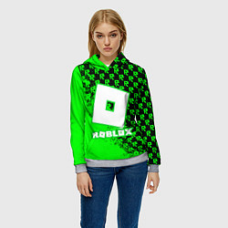 Толстовка-худи женская Roblox, цвет: 3D-меланж — фото 2