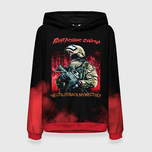 Женская толстовка Внутренние войска / 3D-Красный – фото 1