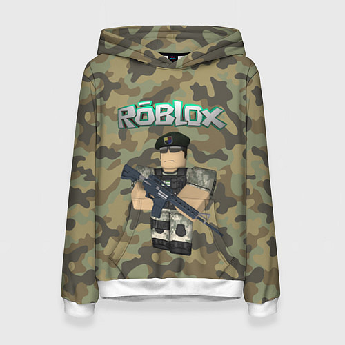 Женская толстовка Roblox 23 February Camouflage / 3D-Белый – фото 1