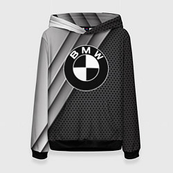 Толстовка-худи женская BMW, цвет: 3D-черный