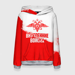 Толстовка-худи женская Внутренние Войска, цвет: 3D-меланж