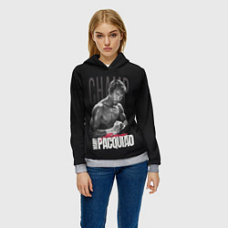 Толстовка-худи женская Manny Pacquiao, цвет: 3D-меланж — фото 2