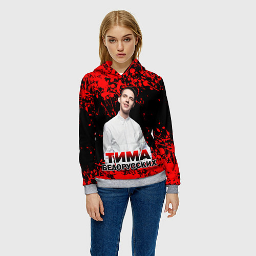 Женская толстовка Тима Белорусских / 3D-Меланж – фото 3