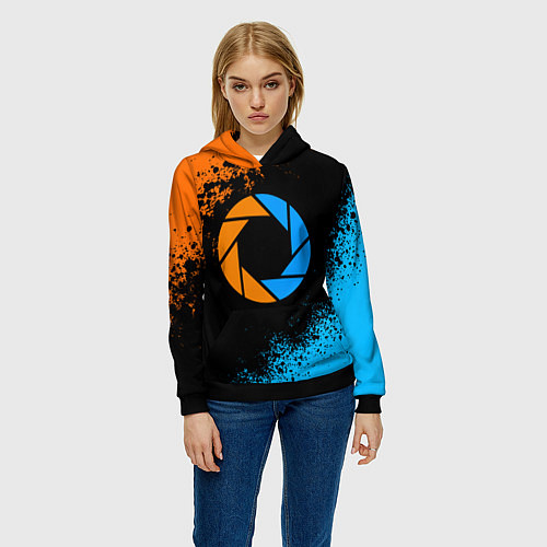 Женская толстовка PORTAL / 3D-Черный – фото 3