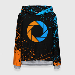 Толстовка-худи женская PORTAL, цвет: 3D-меланж