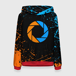 Толстовка-худи женская PORTAL, цвет: 3D-красный