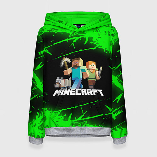 Женская толстовка MINECRAFT / 3D-Меланж – фото 1