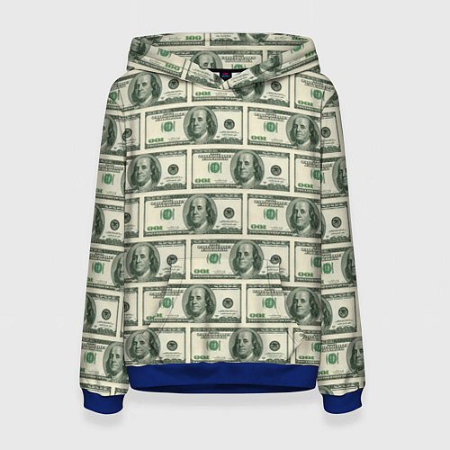 Женская толстовка Денежная тема / 3D-Синий – фото 1