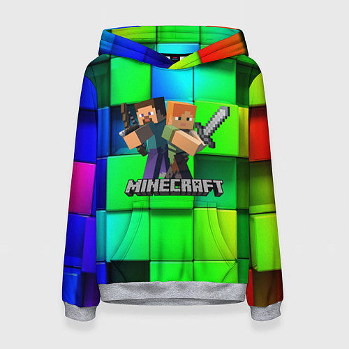 Женская толстовка MINECRAFT / 3D-Меланж – фото 1