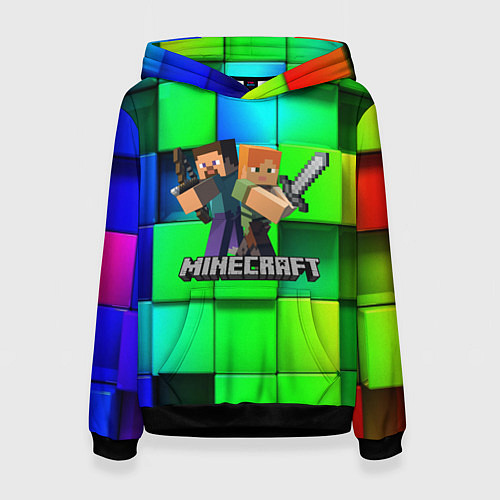 Женская толстовка MINECRAFT / 3D-Черный – фото 1