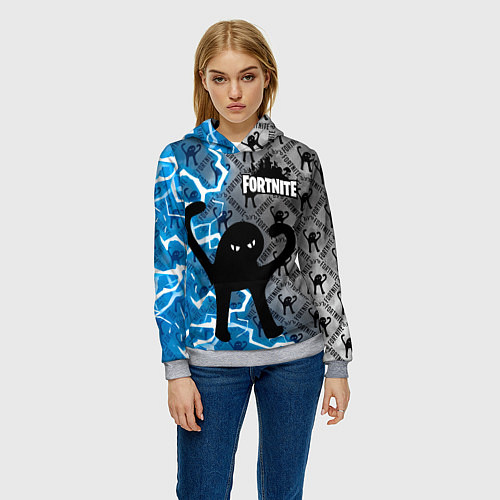 Женская толстовка ЪУЪ FORTNITE / 3D-Меланж – фото 3