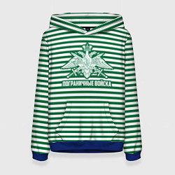 Толстовка-худи женская Пограничные Войска, цвет: 3D-синий