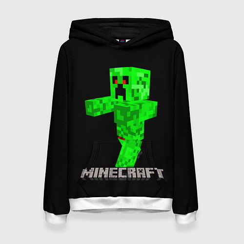 Женская толстовка MINECRAFT CREEPER / 3D-Белый – фото 1