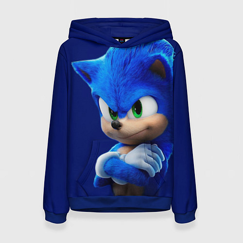 Женская толстовка SONIC / 3D-Синий – фото 1