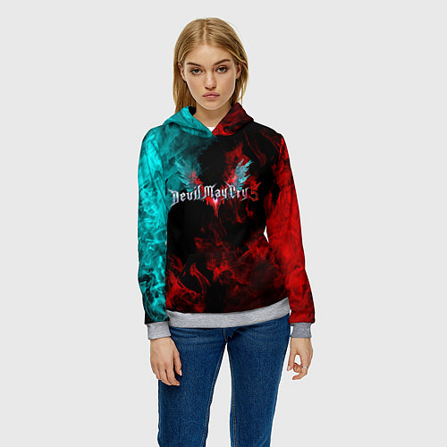 Женская толстовка DEVIL MAY CRY / 3D-Меланж – фото 3