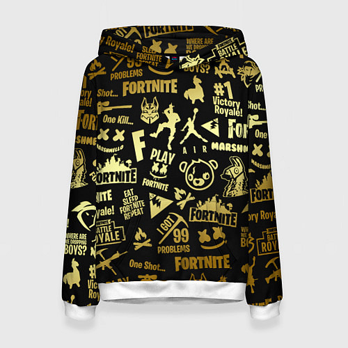 Женская толстовка FORTNITE / 3D-Белый – фото 1