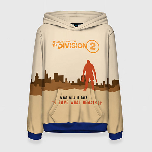Женская толстовка Tom Clancy's The Division 2 / 3D-Синий – фото 1