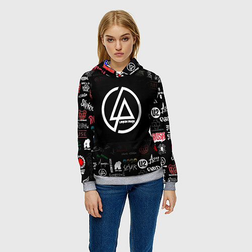 Женская толстовка LINKIN PARK / 3D-Меланж – фото 3