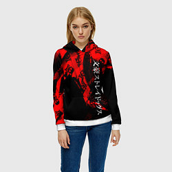 Толстовка-худи женская Bungou Stray Dogs, цвет: 3D-белый — фото 2